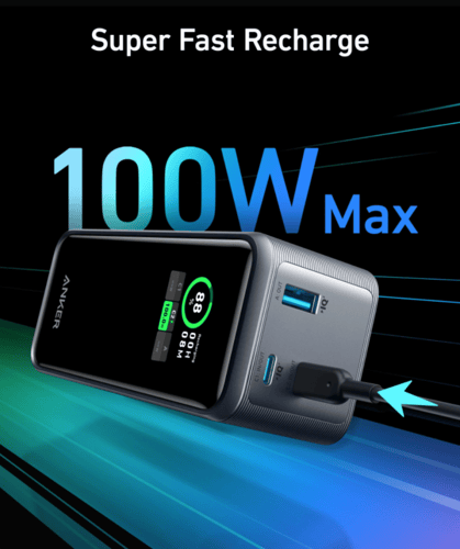 / بطارية متنقلة انكر 735 بسعة 20000 ملي امبير بقوة...