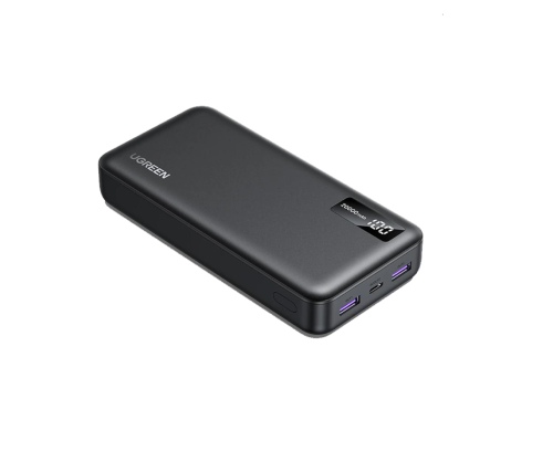 = شاحن متنقل يوجرين بمنفذ USB-C ومنفذين USB بقوة 2...