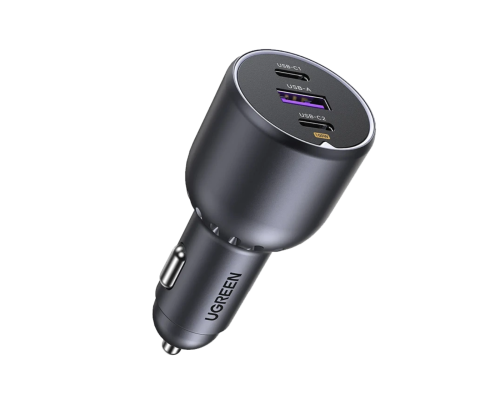 شاحن سيارة يوجرين بمنفذين USB-C وبمنفذ USB بقوة 13...