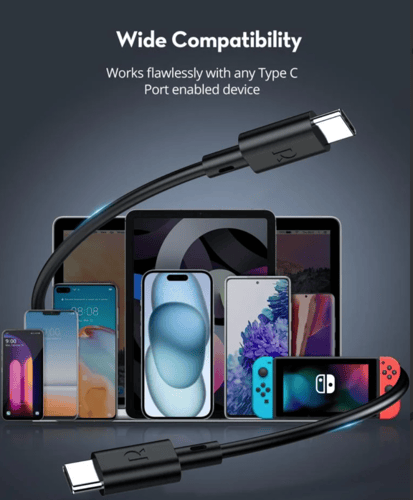 = سلكين راف باور تايب سي الى تايب سي 1 متر + 2 متر...