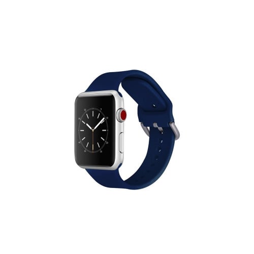 - سوار مور بلس ساعة ابل سيليكون - كحلي, 38/40 ملم