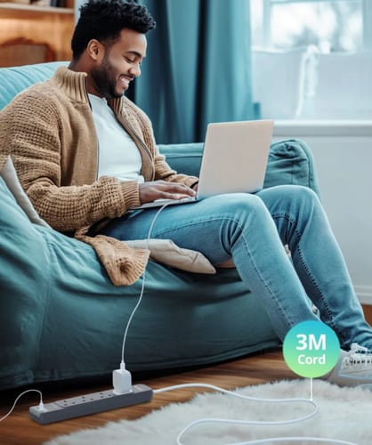 / توصيلة راف باور 4 منافذ طاقة ومنفذين USB-A ومنفذ...