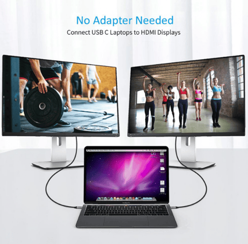 = سلك تشويتيك قماشي من USB-C الى HDMI بطول 1.8م وب...