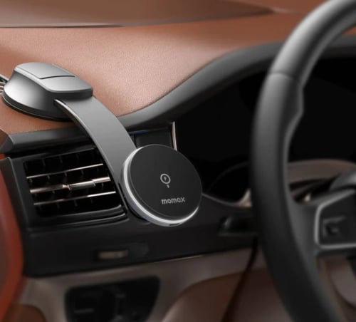 موماكس - حامل شحن لاسلكي مغناطيسي بقوة 15 واط للسي...
