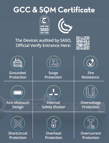 / توصيلة راف باور 4 منافذ طاقة ومنفذين USB-A ومنفذ...
