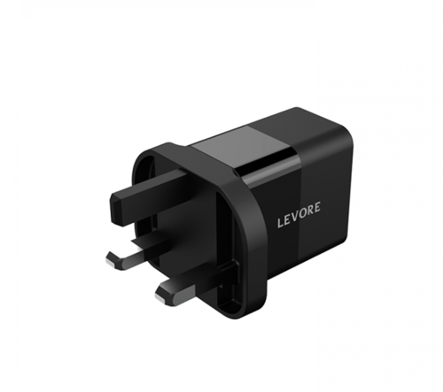 = شاحن جداري ليفوري 20 واط منفذ PD و USB - أسود