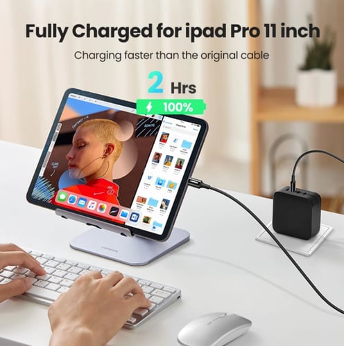 سلك شاحن يوجرين من USB-C إلى USB-C بطول 1 م وبقوة...