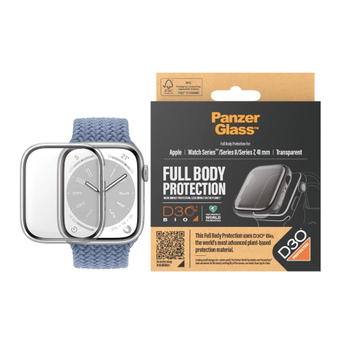 شاشة حماية ساعة ابل 9-8-7 قياس 41 ملم باطار شفاف ب...