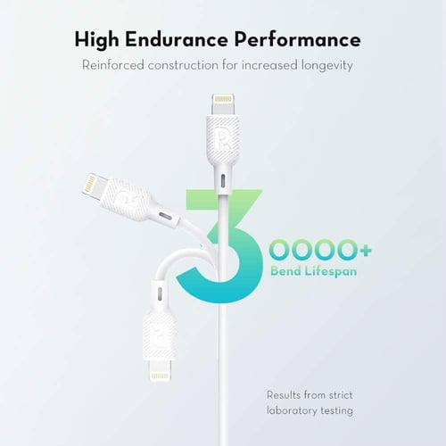 - كيبل ايفون تايب سي لايتنينق 1متر منقوش من راف با...