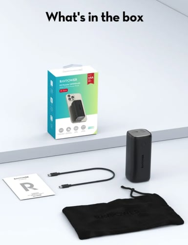 = بطارية راف باور بسعة 14000 ملي امبير بقوة 30 واط...