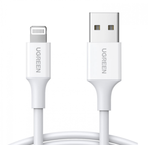 / سلك شاحن يوجرين USB إلى آيفون بطول 2 م - أبيض