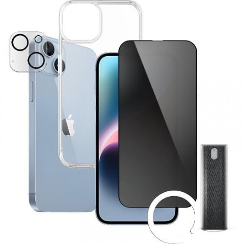 زوند ايفون 15 خصوصية ا 4 -‎in-1 Clear Case + Priva...