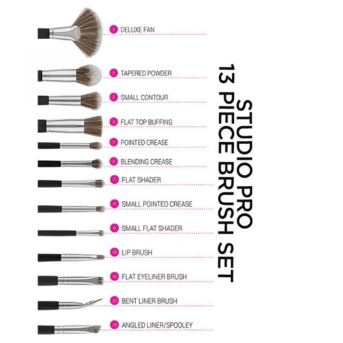 مجموعة فرش مكياج ستديو برو من بي اتش - 13 فرشة