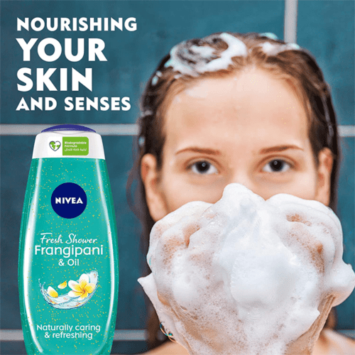 جل استحمام بالزيت وعطر فرانجيباني من نيفيا - 500مل