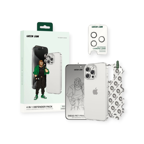 بكج الحماية مجموعة Green Lion 4 في 1 Defender لحما...