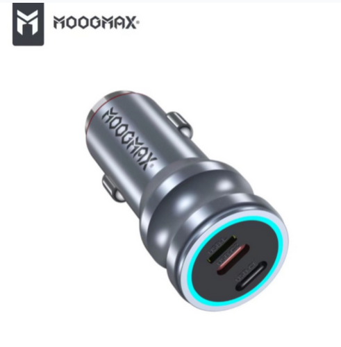 شاحن سيارة 65 واط مزود بـ 3 منافذ منفذين يو اس بي...