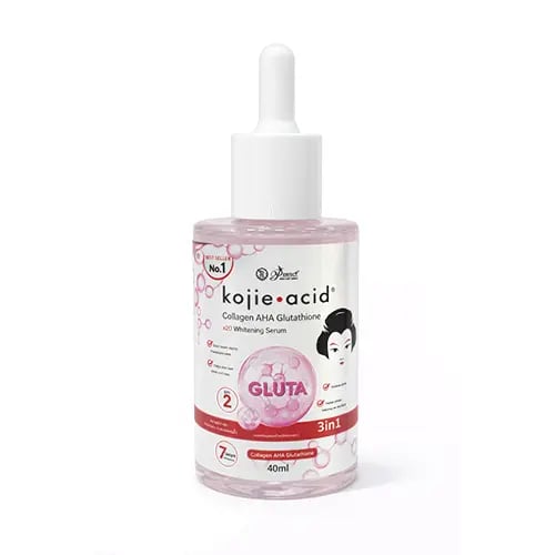 سيروم كوجيك أسيد + كولاجين + AHA + جلوتاثيون لتفتي...