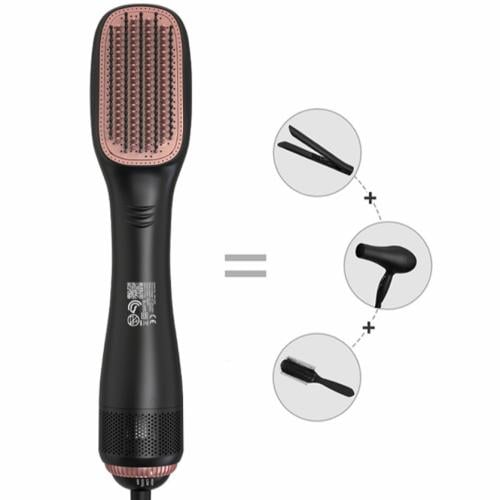 فرشة تصفيف احترافية 3 في 1 مروي أسود