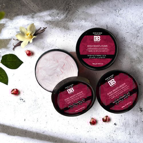 مرطب شيا بالرمان والفانيلا للجسم واليدين من دكتور...