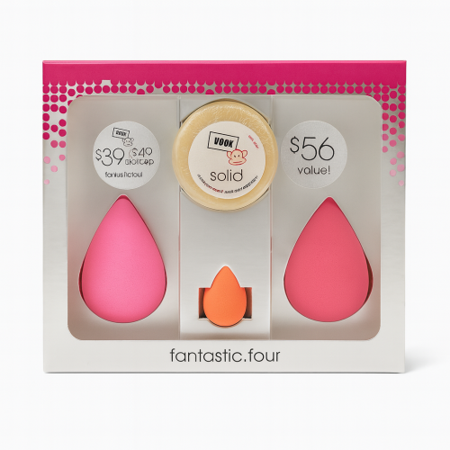مجموعة إسفنج المكياج فانتاستيك فور مع صابون تنظيف...
