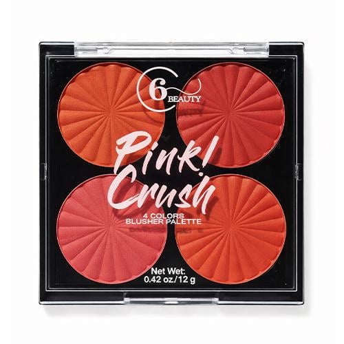 باليت بلاشر أحمر خدود بينك كرش من 6 بيوتي