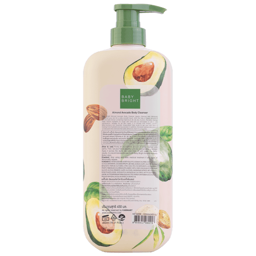 غسول الجسم باللوز والأفوكادو من بيبي برايت -450مل