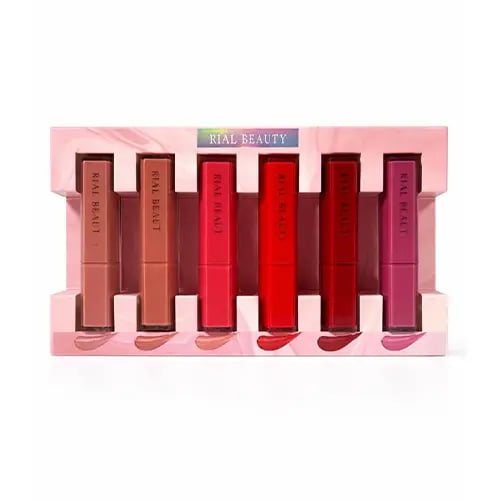 مجموعة روج سائل 6 ألوان من ريال بيوتي – درجات نود...