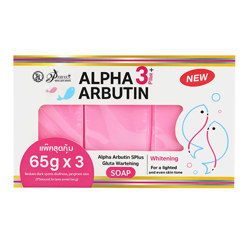 صابونة ألفا آربوتين لتفتيح البشرة – 3 قطع × 65 جم