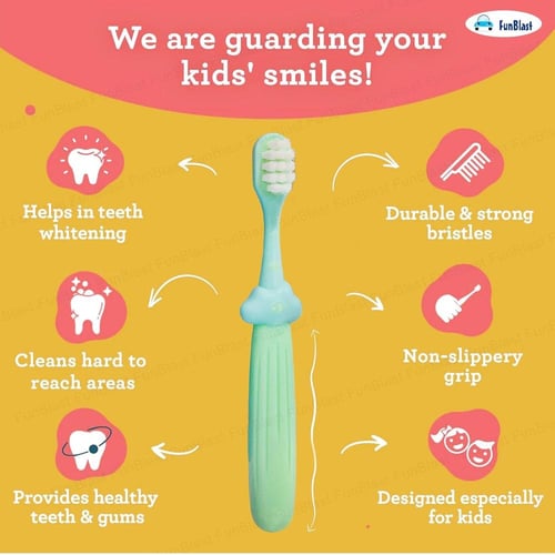 فرشاة أسنان اللطيفة، عبوة من 3 قطع، ناعمة من سن 3...