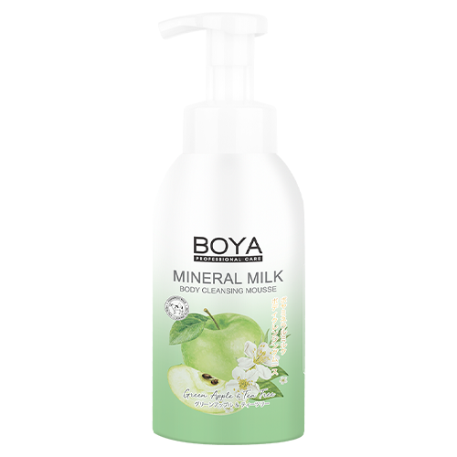 موس تنظيف الجسم بالحليب المعدني بنكهة التفاح الأخض...