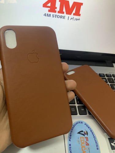 كفر ايفون جلد بني Saddle Brown leather case for iP...