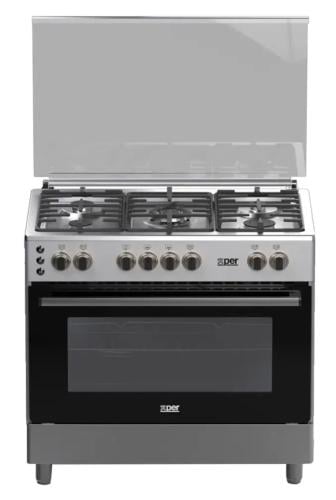 فرن اكسبير غاز 90*60 سم 5 عيون تركي استيل - XP960G...