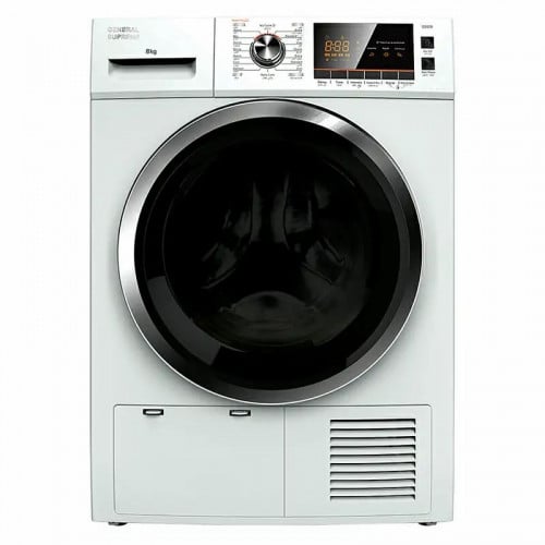 مجفف جنرال سوبريم 8 ك تعبئة امامية ابيض - GS807W