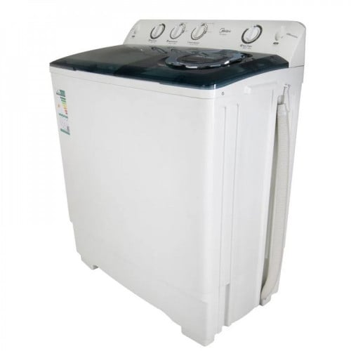 غسالة ميديا 14 ك حوضين ابيض غطاء اسود - TW140ADNB