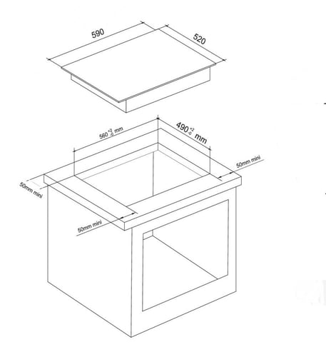 سطح 60سم كهرباء سرميك ميديا موديل (MC-HF645)