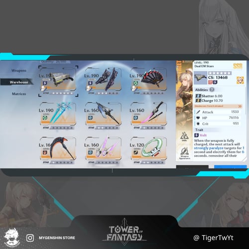 (TigerTwYt) حساب سيرفر اوروبي-Alintheus لفل 98يحتو...