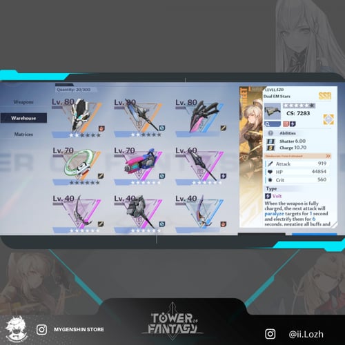 (ii.Lozh) حساب سيرفر اوروبي-Valstamm لفل 66 يحتوي...