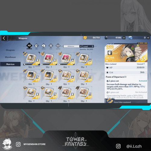 (ii.Lozh) حساب سيرفر اوروبي-Valstamm لفل 66 يحتوي...