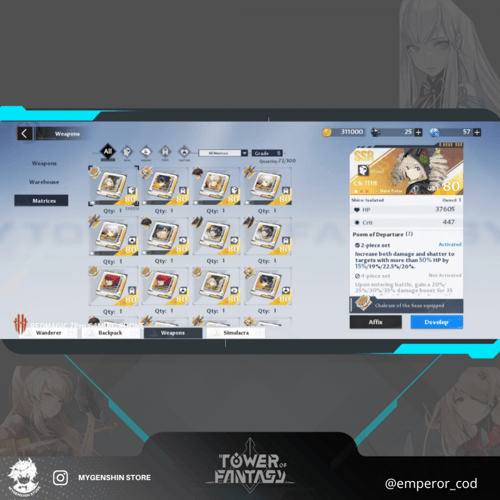 (emperor_cod) حساب سيرفر اوروبي-Valstamm لفل 80 يح...