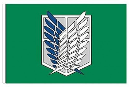 علم شعار فيلق الاستطلاع انمي هجوم العمالقة 60x96 c...