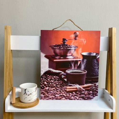 لوحة خشبية كوفي