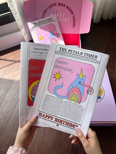 Colorful birthday box