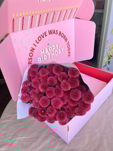 Chrysanthemum birthday box