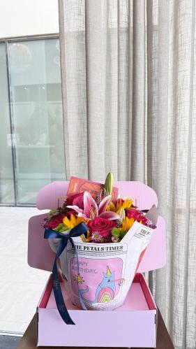 Sunflower birthday box