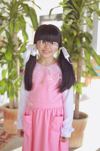 مريول ابتدائي وردي