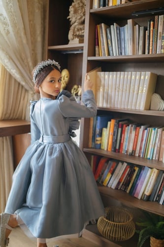 الفستان الرمادي الفخم