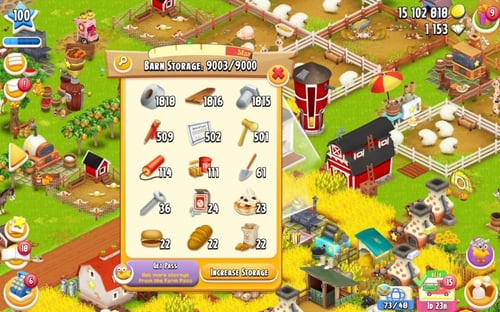 مزرعه مستوى 100 حظيرة (9000) صومعه (3000) هاي داي