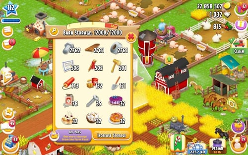 مزرعة مستوى 110+ حظيرتها 12 الف .. هاي داي