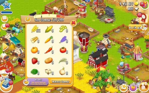 مزرعة مستوى 90 حظيرتها 7500 .. هاي داي