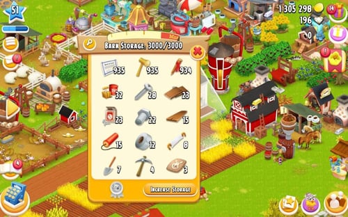 مزرعة ادوات ارض مستوى 50 حظيرتها (3000) هاي داي